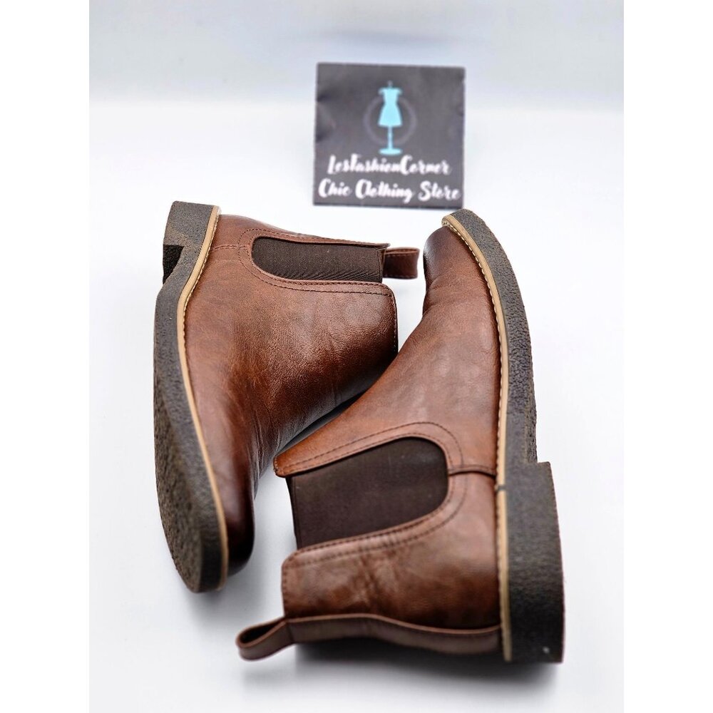 Deer Stags Men's Brown Vegan Leather Rockland Chelsea Boots Size 8M 2163 - Picture 13 of 16